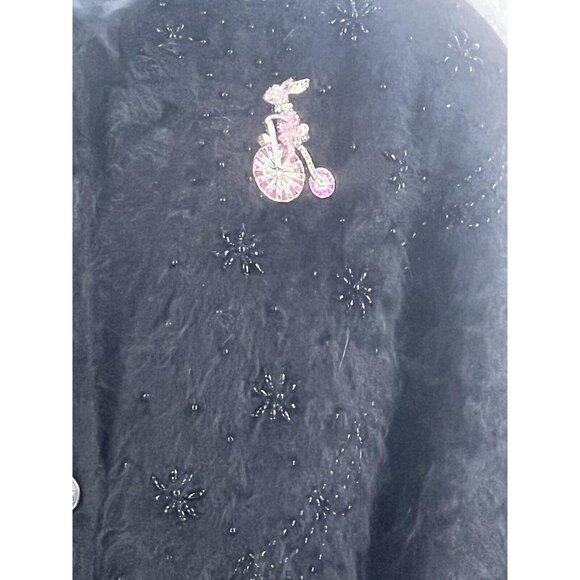 old money glam retro large figural rhinestone pin brooch 3 ''‎ sparkly - Picture 10 of 10